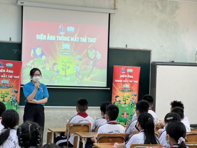 Hãng phim trẻ TFS phối hợp nhãn hàng sữa Kun tổ chức buổi chiếu phim tuyên truyền cho các em học sinh