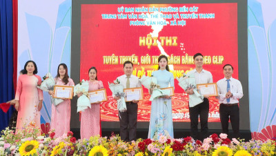 Chúc mừng thành tích của giáo viên trường Tiểu học Mỹ Phước tại Hội thi "Tuyên truyền, giới thiệu sách bằng video clip" năm 2025 với chủ đề “Tự hào trang sử Việt”