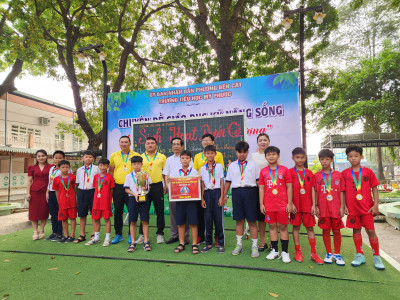 Chúc mừng Đoàn thể thao trường Tiểu học Mỹ Phước thắng lớn tại Hội thao Thiếu niên - Nhi đồng phường