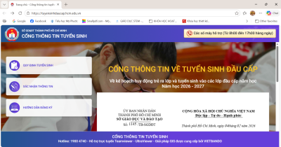 Sở GD-ĐT TPHCM phát cảnh báo lừa đảo mạo danh tuyển sinh đầu cấp