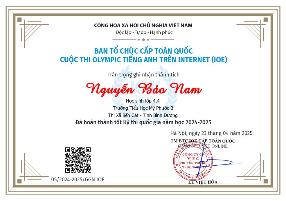 Nguyễn Bảo Nam 4 4
